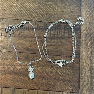 Pineapple and Star Charm Anklet